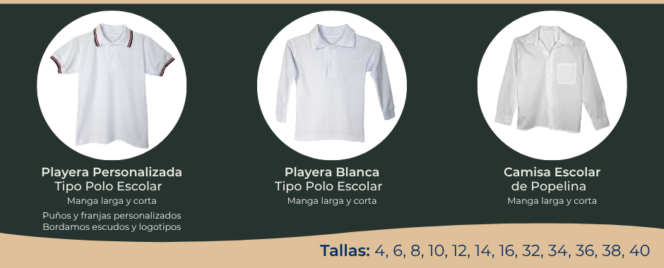 Venta de camisa escolar de popelina