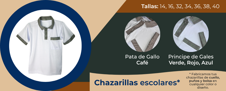 Venta de chazarillas escolares
